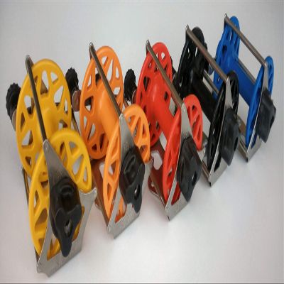 MEANDROS FIRE Plus - Spearfishing Vertical Speargun INOX and Plastic Fusion Reel (Reel Only) (5 (85m Capacity), Orange)