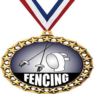 Fencing Medal, 2 1/2" Galaxy Star Fencing Medals, Great Fencing Awards 100 Pack