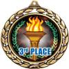 3rd Place Medals - 2 1/2" Laurel Wreath Third Place Medal - Great Third Place Awards for Kids 50 Pack Prime view 2