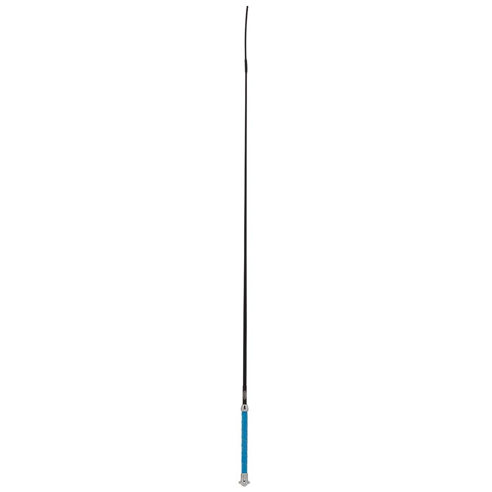 Weaver Livestock 40" Tennis Grip Pig Whip with Comfort Grip Plastic Handle, Pig Training Whip, Guiding Whip for Showing, Black with Blue Handle