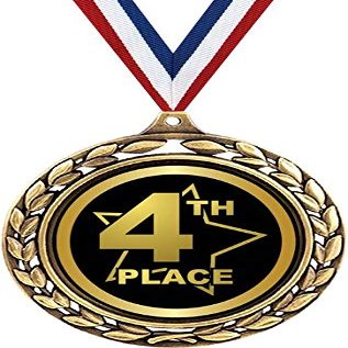 4th Place Medals - 2 1/2" Laurel Wreath Fourth Place Medal - Great Fourth Place Awards for Kids 50 Pack Prime