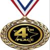 4th Place Medals - 2 1/2" Laurel Wreath Fourth Place Medal - Great Fourth Place Awards for Kids 50 Pack Prime view 1