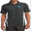 Ford Oval Pocket Print Micro Mesh Colorblock Polo, Iron White Small view 1