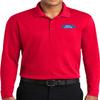 Ford Oval Pocket Print Long Sleeve Polo, Red 3XL view 1