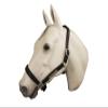 Horse Fare Products Black Comfy Fancy Stitch Padded Leather Halter with Chrome Hardware & Customized Nameplate- Made in The USA (Oversize) view 1