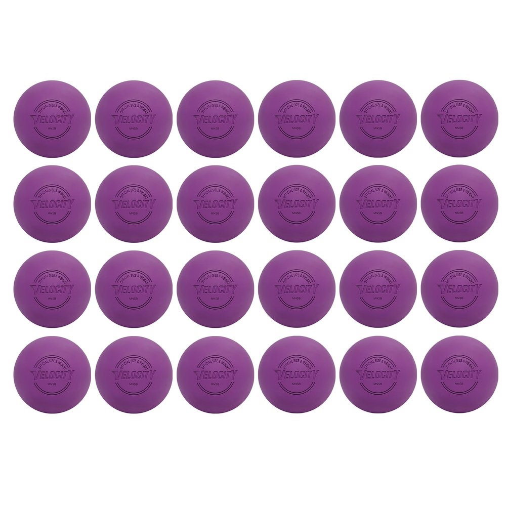 Velocity Practice Lacrosse Balls - 1, 2, 3, 6, 12, 18, 24, 36, 60 and 120 Packs - Official Size and Weight - Purple