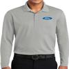 Ford Oval Pocket Print Long Sleeve Polo, Silver 3XL view 1