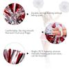 Ueerdand Pack of 4 Cheerleading Pom Poms Foil Plastic Metallic Cheerleader Pom Poms for Cheer Sport Kids Adults Team Spirit Cheering (Red/Silver) view 3