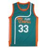 BOROLIN Mens Basketball Jersey #33 Jackie Moon Flint Tropics 90s Movie Shirts (Green, X-Large) view 1
