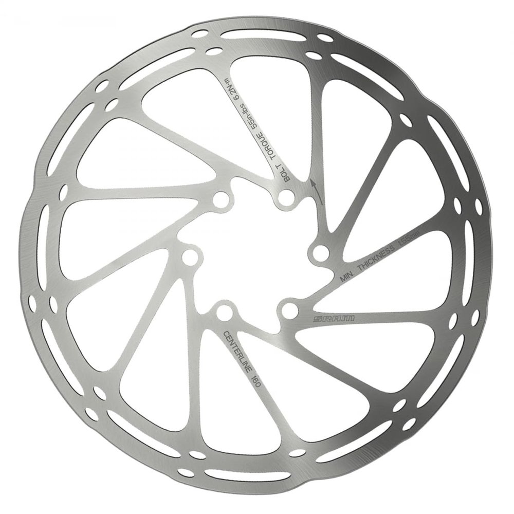 SRAM CenterLine Disc Brake Rotor - 220mm, 6-Bolt, Silver