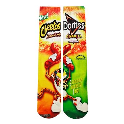 Crazy Fun Cool 3D Print Colorful Sports Crew Socks Mens One Pack M Size,Doritos-Nacho