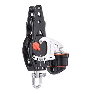 Sailboat Dinghy 40mm 1 9/16 Inch Ratchet Single Swivel Shackle Fiddle Becket Fairlead Cleat Block Master RA-0422F