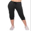 ALWAYS Womens Capri Jogger Sweatpants with Pockets  Super Soft Stretch Lounge Pants, Casual Joggers for Women, Yoga Workout & Daily Wear, Black US M (Tag L/XL) view 2