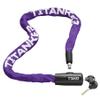 Titanker Bike Chain Lock with Key, 3.3 Feet Heavy Duty Anti-Theft Bike Lock Chain Security Bicycle Chain Locks for Bike, Motorcycle, Bicycle, Door, Gate, Fence, Grill (6mm Thick Chain, Purple) view 1