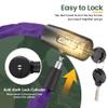 Titanker Bike Chain Lock with Key, 3.3 Feet Heavy Duty Anti-Theft Bike Lock Chain Security Bicycle Chain Locks for Bike, Motorcycle, Bicycle, Door, Gate, Fence, Grill (6mm Thick Chain, Purple) view 3