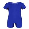 winying Kids Boys Girls Short Sleeves Ballet Dance Gymnastics Leotard Jumpsuit One Piece Running Biketard Activewear Blue 4 Years view 1