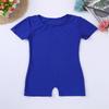 winying Kids Boys Girls Short Sleeves Ballet Dance Gymnastics Leotard Jumpsuit One Piece Running Biketard Activewear Blue 4 Years view 3