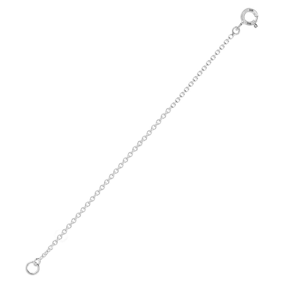 925 Sterling Silver 1.2MM-Cable Italian-Necklace-Extender Chain - 4.5 Inch - Super Thin & Strong With 5MM End Ring