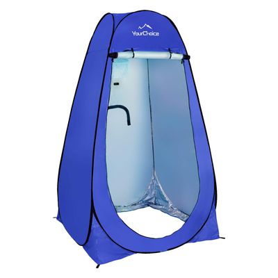 Your Choice Pop Up Privacy Shower Tent - Portable Changing Tent for Camping, Beach & Hiking - 6.2FT Lightweight with Carry Bag, Quick Setup & Full Coverage - Blue