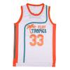BOROLIN Mens Basketball Jersey #33 Jackie Moon Flint Tropics 90s Movie Shirts (White, Medium) view 1
