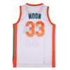 BOROLIN Mens Basketball Jersey #33 Jackie Moon Flint Tropics 90s Movie Shirts (White, Medium) view 2