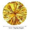 Pack of 4 Cheerleading Pom Poms Foil Plastic Metallic Cheerleader Pom Poms for Cheer Sport Kids Adults Team Spirit Cheering (Gold) view 2