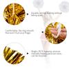 Pack of 4 Cheerleading Pom Poms Foil Plastic Metallic Cheerleader Pom Poms for Cheer Sport Kids Adults Team Spirit Cheering (Gold) view 3