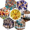 Pack of 4 Cheerleading Pom Poms Foil Plastic Metallic Cheerleader Pom Poms for Cheer Sport Kids Adults Team Spirit Cheering (Gold) view 4