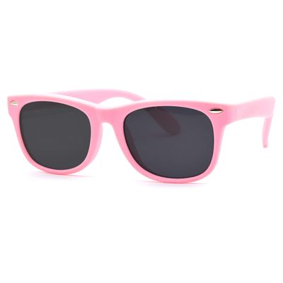 JUSLINK Toddler Sunglasses, 100% UV Proof Flexible Boys Girl Baby Sunglasses for Kids Age 2-10 (Pink Frame)