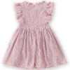 Csbks Toddler Girls Cute Pompoms Lace Floral Elegant Retro Swing Party Dress Pink 100 2T view 3