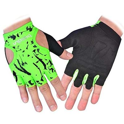 Anixl Women Slip-Resistant Half- Finger Gloves for Cycling Body Building