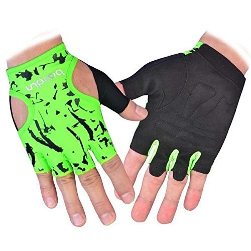 Anixl Women Slip-Resistant Half- Finger Gloves for Cycling Body Building