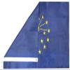 MWS 3x5 State of Indiana in 3'x5' Premium 210D Nylon Embroidered Flag 2 Clips view 3