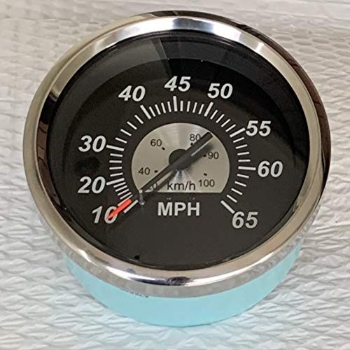 110mm Speedometer 65MPH Black Sterling Marine Boat with Pitot kit 20 feet tubing - Sold by Veethree ANZ