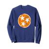 3 Star TN Orange and White Distressed Tennessee State Flag Sweatshirt view 1