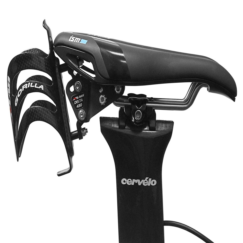 XLAB Delta 430 Single Bottle Rear Hydration System with Carbon Cage for Triathlon and Road Bikes