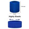 GOGO 2 PCS Terry Cloth Wristband Athletic Wrist Sweatband for Gym Sports Cambridge Blue view 4
