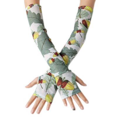 FANCY PUMPKIN Stylish Women Arm Sleeves UV Protection Sleeves for Cycling/Driving/Golf/Gardening, E-16