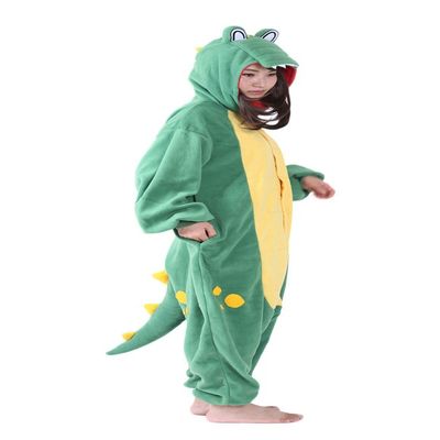 Adult Onesie Animal Green Crocodile Cosplay Halloween Costume One Piece Soft Pyjamas Large