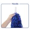 Hooshing 12PCS Cheerleading Pom Poms Metallic Foil Royal Blue with Plastic Handles for Team Sports Dance Party view 2