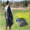 Extra Large Mesh Equipment Bag Heavy Duty Drawstring Net Bag for Balls 10-15 Basketball Volleyball Soccer Storage Sack Football Carrying Bag with Adjustable Shoulder Sports Duffel Bag Swimming Gear view 3