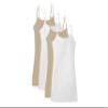 4 Pack Active Basic Women's Basic Tank Top (White/White/Khaki/Khaki) view 1