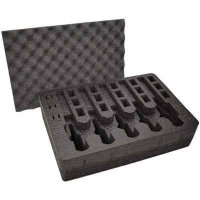 Pistol & Magazine Storage Foam Insert For Apache 4800 Case | 2 Piece Set | Pre-Cut Military Grade Polyethylene Foam Base And Protective Lid Foam Insert (Case Not Included)