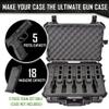 Pistol & Magazine Storage Foam Insert For Apache 4800 Case | 2 Piece Set | Pre-Cut Military Grade Polyethylene Foam Base And Protective Lid Foam Insert (Case Not Included) view 2