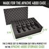 Pistol & Magazine Storage Foam Insert For Apache 4800 Case | 2 Piece Set | Pre-Cut Military Grade Polyethylene Foam Base And Protective Lid Foam Insert (Case Not Included) view 3