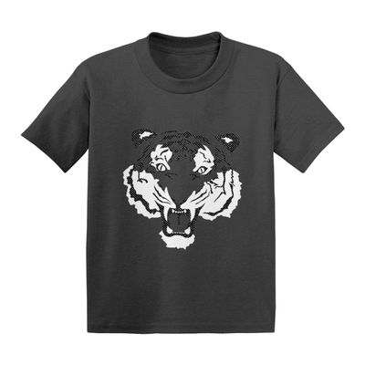 Tiger Face - Fierce Spirit Animal Infant/Toddler Cotton Jersey T-Shirt (Charcoal, 24 Months)