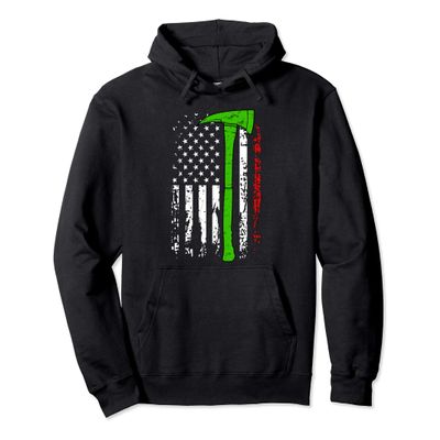 Italian Firefighter Shirt Italy Fireman American Flag Gift Pullover Hoodie