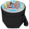 YouCustomizeIt Personalized Superhero in The City Collapsible Cooler & Seat view 2