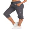 ChinFun Women's Hiking Pants Quick Dry Lightweight Outdoor Capris Water Resistant UPF50+ Grey L view 1