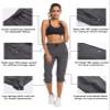 ChinFun Women's Hiking Pants Quick Dry Lightweight Outdoor Capris Water Resistant UPF50+ Grey L view 3
